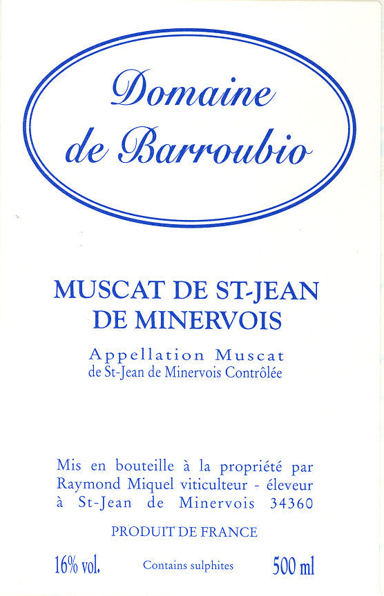 Domaine de Barroubio - Muscat de Saint-Jean-de-Minervois 2019