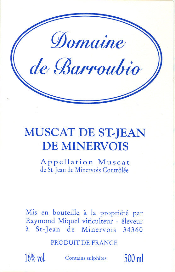 Domaine de Barroubio - Muscat de Saint-Jean-de-Minervois 2017